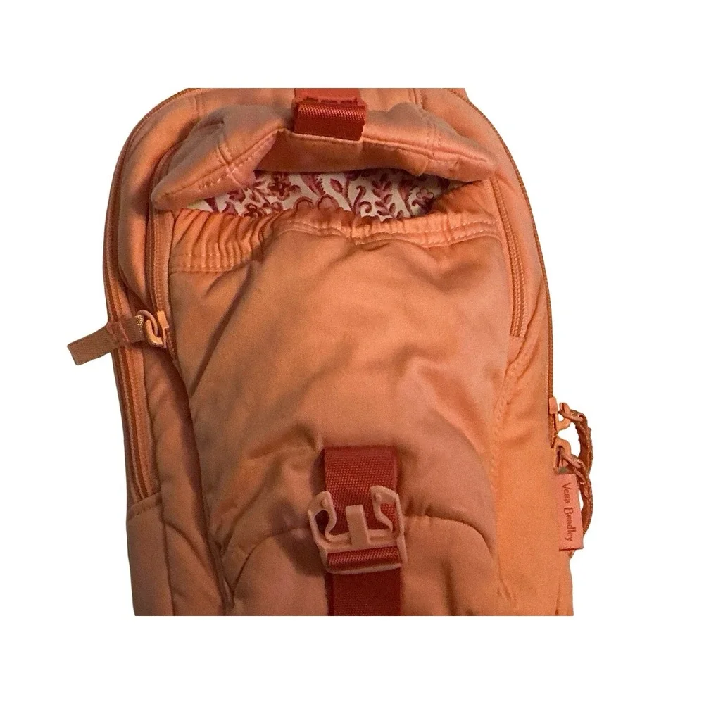 Vera Bradley Utility Sling Cotton Waist‎ Bag Backpack – Coral Peach